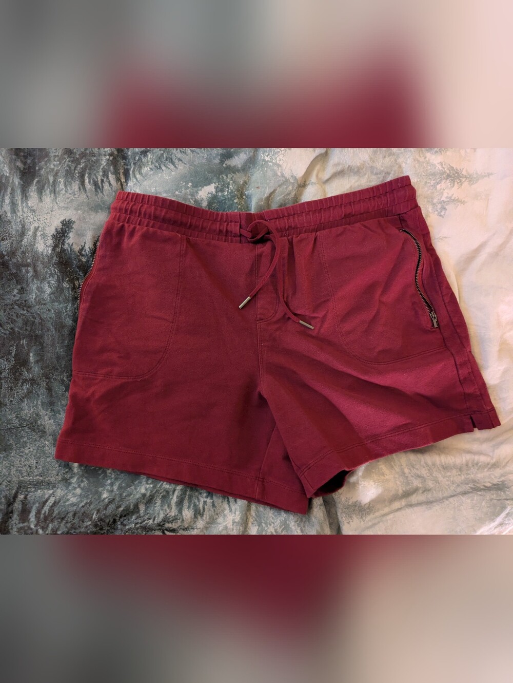 Athletic Works Burgundy Drawstring Shorts